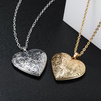Ethnic Style Heart Shape Copper Plating Necklace 1 Piece main image 2