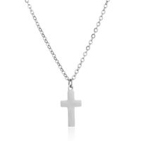 Fashion Cross Stainless Steel Gold Plated Pendant Necklace sku image 1