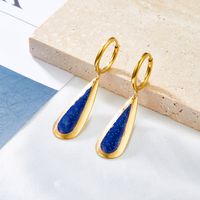 Fashion Water Droplets Heart Shape Stainless Steel Plating Drop Earrings 1 Pair main image 3
