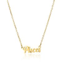 Simple Style Letter Stainless Steel Plating Pendant Necklace 1 Piece sku image 11