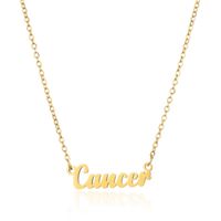 Simple Style Letter Stainless Steel Plating Pendant Necklace 1 Piece main image 4