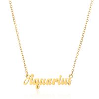 Simple Style Letter Stainless Steel Plating Pendant Necklace 1 Piece sku image 17