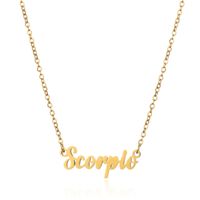 Simple Style Letter Stainless Steel Plating Pendant Necklace 1 Piece sku image 21