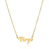Simple Style Letter Stainless Steel Plating Pendant Necklace 1 Piece main image 3