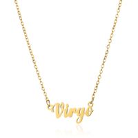 Simple Style Letter Stainless Steel Plating Pendant Necklace 1 Piece sku image 12