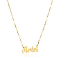 Simple Style Letter Stainless Steel Plating Pendant Necklace 1 Piece sku image 16