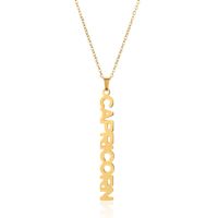 Fashion Letter Titanium Steel Gold Plated Pendant Necklace sku image 17