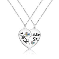Simple Style Heart Shape Stainless Steel Enamel Necklace 1 Set sku image 1