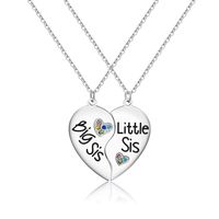 Simple Style Heart Shape Stainless Steel Enamel Necklace 1 Set main image 6