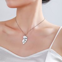 Simple Style Heart Shape Stainless Steel Enamel Necklace 1 Set main image 2