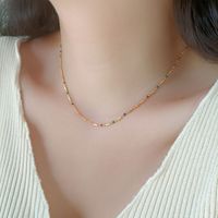 Simple Style Geometric Titanium Steel Gold Plated Necklace main image 1