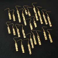 Simple Style Letter Stainless Steel Gold Plated Drop Earrings 1 Pair sku image 1