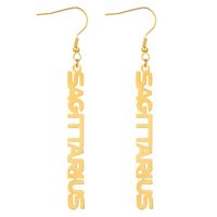 Simple Style Letter Stainless Steel Gold Plated Drop Earrings 1 Pair sku image 13