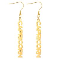 Simple Style Letter Stainless Steel Gold Plated Drop Earrings 1 Pair sku image 17