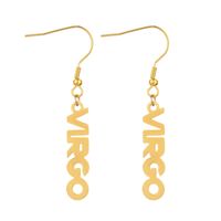 Simple Style Letter Stainless Steel Gold Plated Drop Earrings 1 Pair main image 4