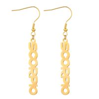 Simple Style Letter Stainless Steel Gold Plated Drop Earrings 1 Pair sku image 14