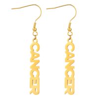 Simple Style Letter Stainless Steel Gold Plated Drop Earrings 1 Pair sku image 18