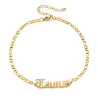 Simple Style Letter Stainless Steel Gold Plated Women's Anklet sku image 16