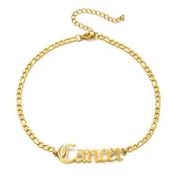 Simple Style Letter Stainless Steel Gold Plated Women's Anklet sku image 18