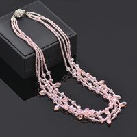 Fashion Solid Color Artificial Crystal Gold Plated Beaded Inlay Rhinestones Women's Bracelets Necklace 1 Piece sku image 12