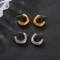Fashion Solid Color Stainless Steel Plating Ear Studs 1 Pair main image 1