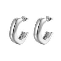 Fashion Solid Color Stainless Steel Plating Ear Studs 1 Pair sku image 1