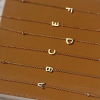 Simple Style Letter Silver Plating Inlay Zircon Necklace 1 Piece main image 1