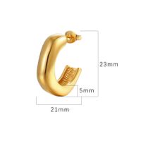 Fashion Solid Color Stainless Steel Plating Ear Studs 1 Pair main image 2