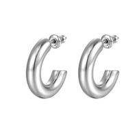 Fashion Solid Color Stainless Steel Plating Ear Studs 1 Pair sku image 5