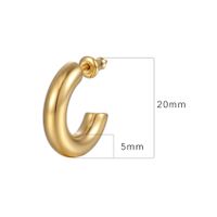 Fashion Solid Color Stainless Steel Plating Ear Studs 1 Pair main image 4