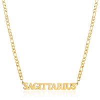 Simple Style Letter Stainless Steel Gold Plated Necklace sku image 24