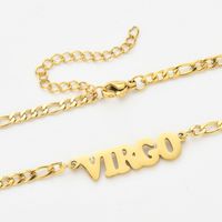 Simple Style Letter Stainless Steel Gold Plated Necklace main image 4