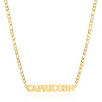 Simple Style Letter Stainless Steel Gold Plated Necklace sku image 16