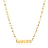Simple Style Letter Stainless Steel Gold Plated Necklace sku image 13