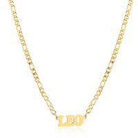 Simple Style Letter Stainless Steel Gold Plated Necklace sku image 23