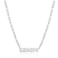 Simple Style Letter Stainless Steel Gold Plated Necklace sku image 1