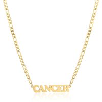 Simple Style Letter Stainless Steel Gold Plated Necklace sku image 18
