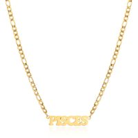 Simple Style Letter Stainless Steel Gold Plated Necklace sku image 14