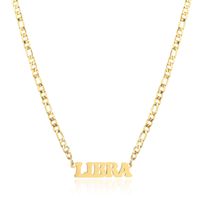 Simple Style Letter Stainless Steel Gold Plated Necklace sku image 21