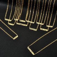 Simple Style Letter Stainless Steel Gold Plated Necklace main image 1