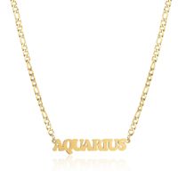 Simple Style Letter Stainless Steel Gold Plated Necklace sku image 20