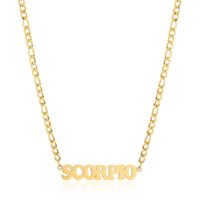 Simple Style Letter Stainless Steel Gold Plated Necklace sku image 22