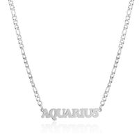 Simple Style Letter Stainless Steel Gold Plated Necklace sku image 8