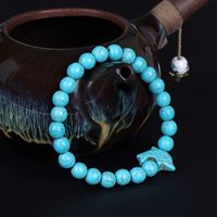 Retro Color Block Dolphin Natural Stone Turquoise Women's Bracelets 1 Piece main image 3