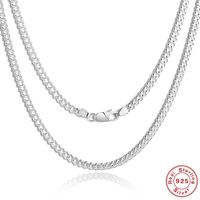 Simple Style Solid Color Sterling Silver Plating Necklace 1 Piece sku image 1