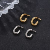 1 Pair Fashion C Shape Plating Stainless Steel Drop Earrings main image 3
