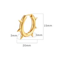 1 Piece Fashion Solid Color Plating Stainless Steel Earrings main image 3