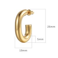 1 Pair Fashion C Shape Plating Stainless Steel Drop Earrings main image 2