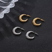 1 Pair Fashion C Shape Plating Stainless Steel Ear Studs main image 5