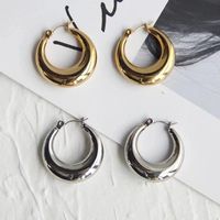 Fashion Solid Color Stainless Steel Plating Earrings 1 Pair main image 1